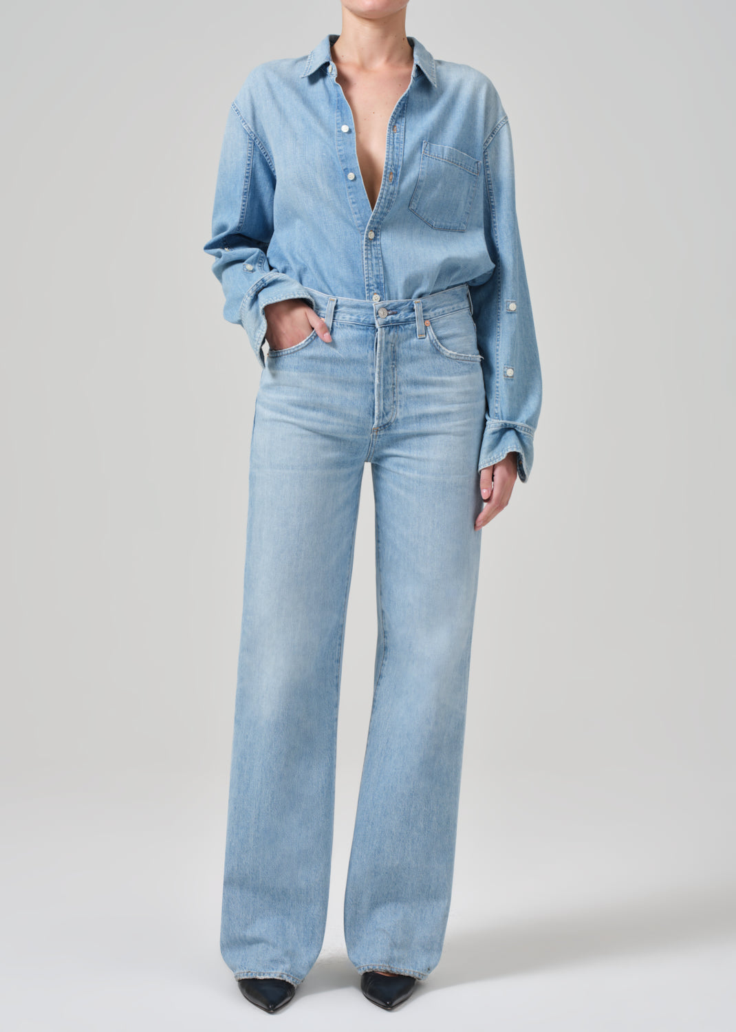 Citizens of fashion humanity wide leg jeans