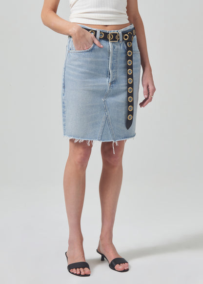 Carolina Deconstructed Knee Skirt in Array