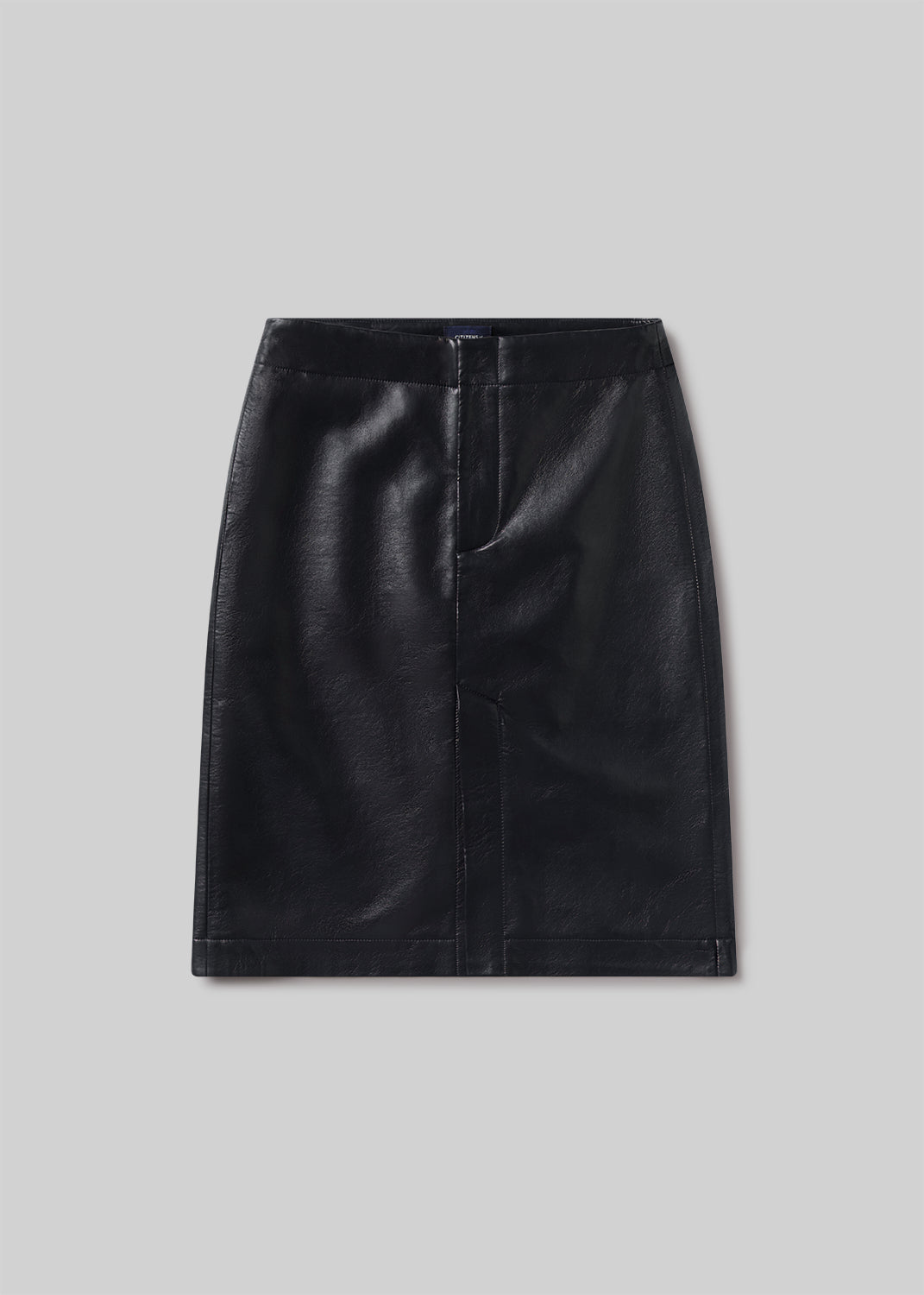 Nara Pencil Skirt Recycled Leather in Black