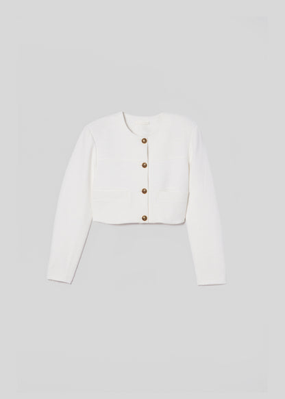 Pia Cropped Jacket in Naturaline
