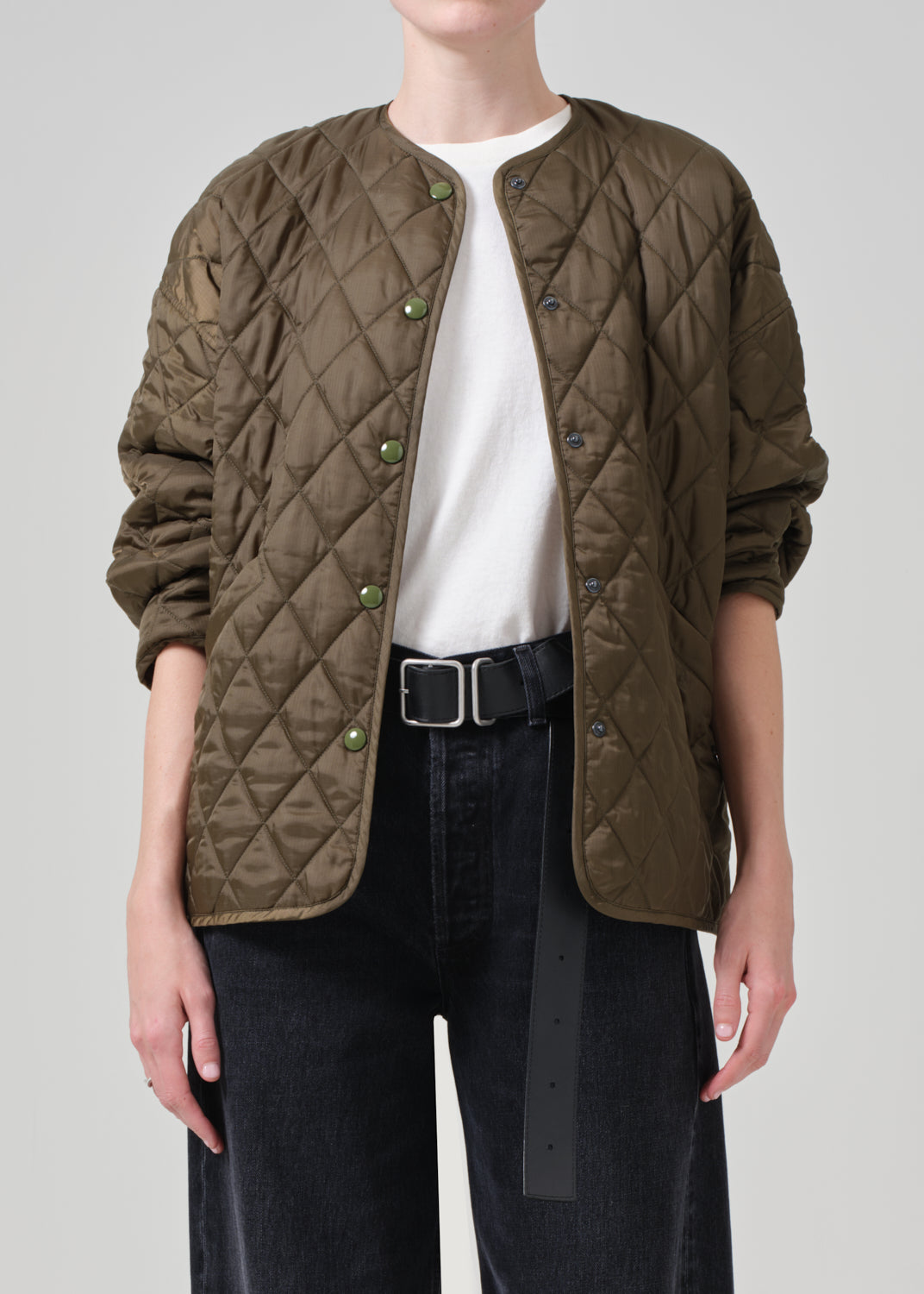 Huntleigh Quilted Coat in Army Citizens of Humanity