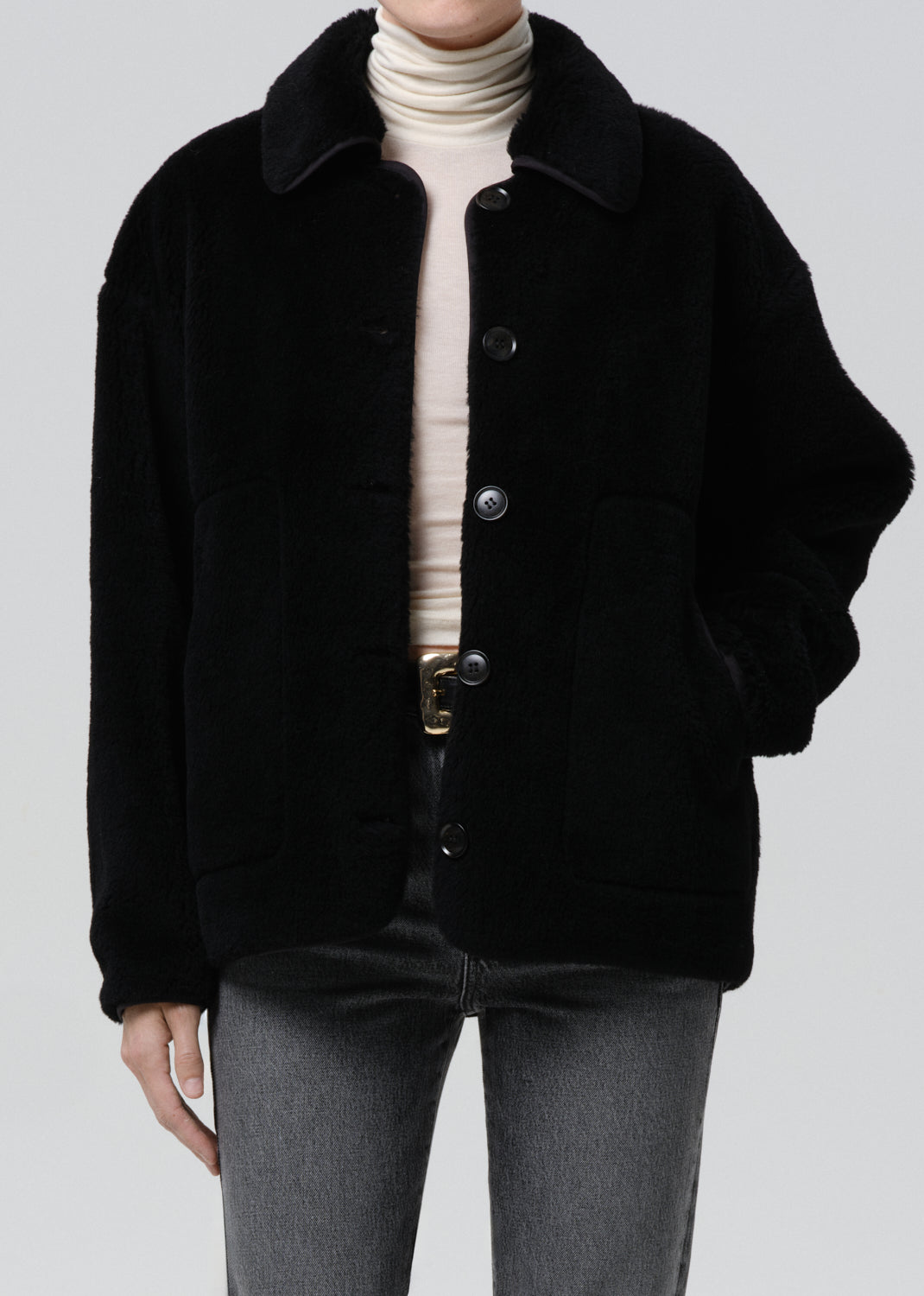 Astrid Sherpa Jacket in Black – Citizens of Humanity