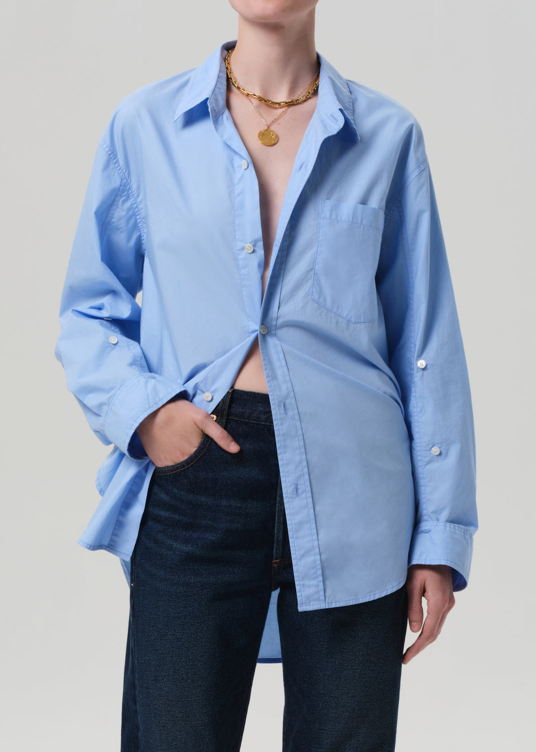 Citizens of Humanity Kayla Shirt in Baby Blue