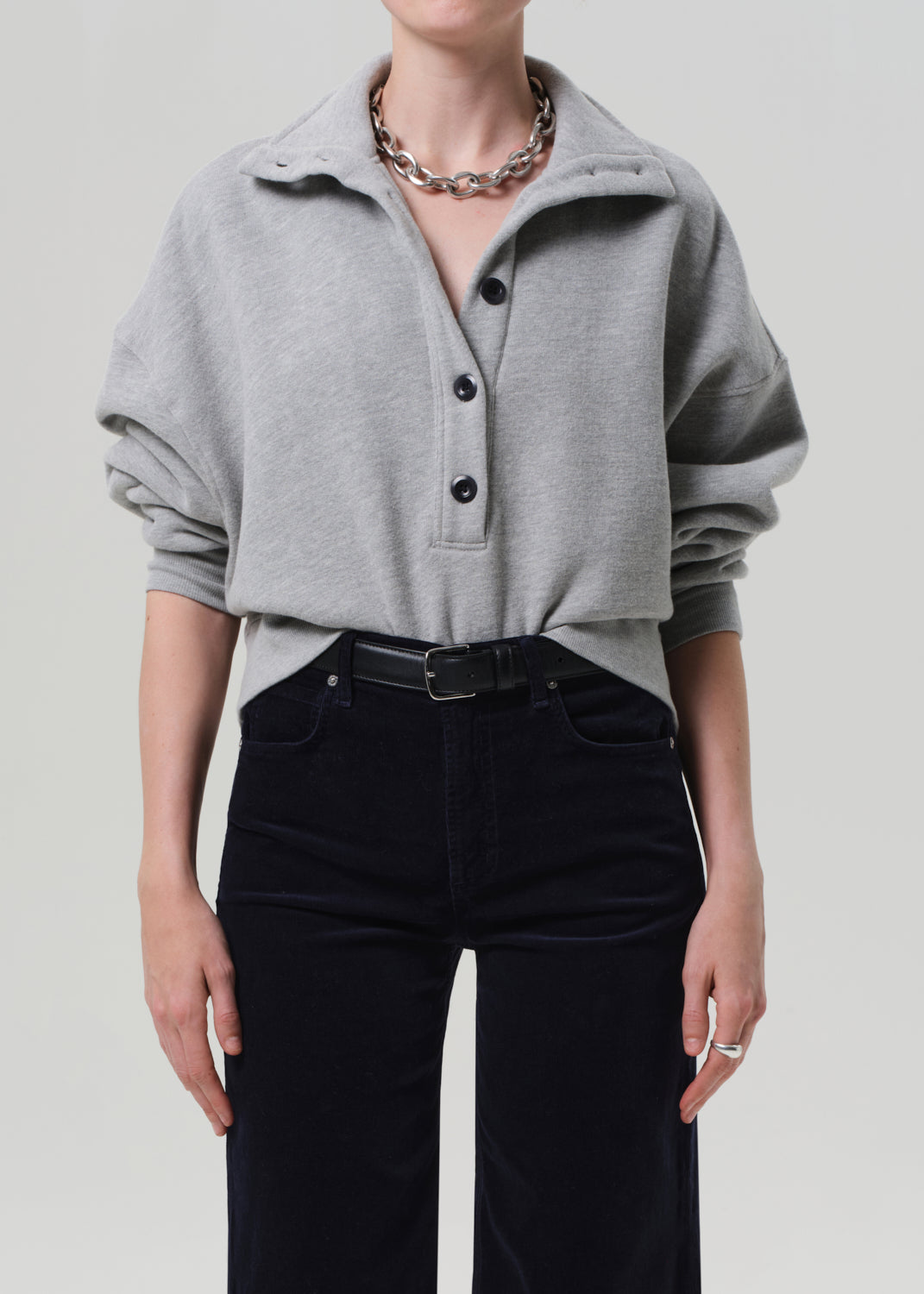 Mirelle Funnel Neck in Heather Grey Citizens of Humanity Mirelle Funnel Neck in Heather Grey Citizens of Humanity