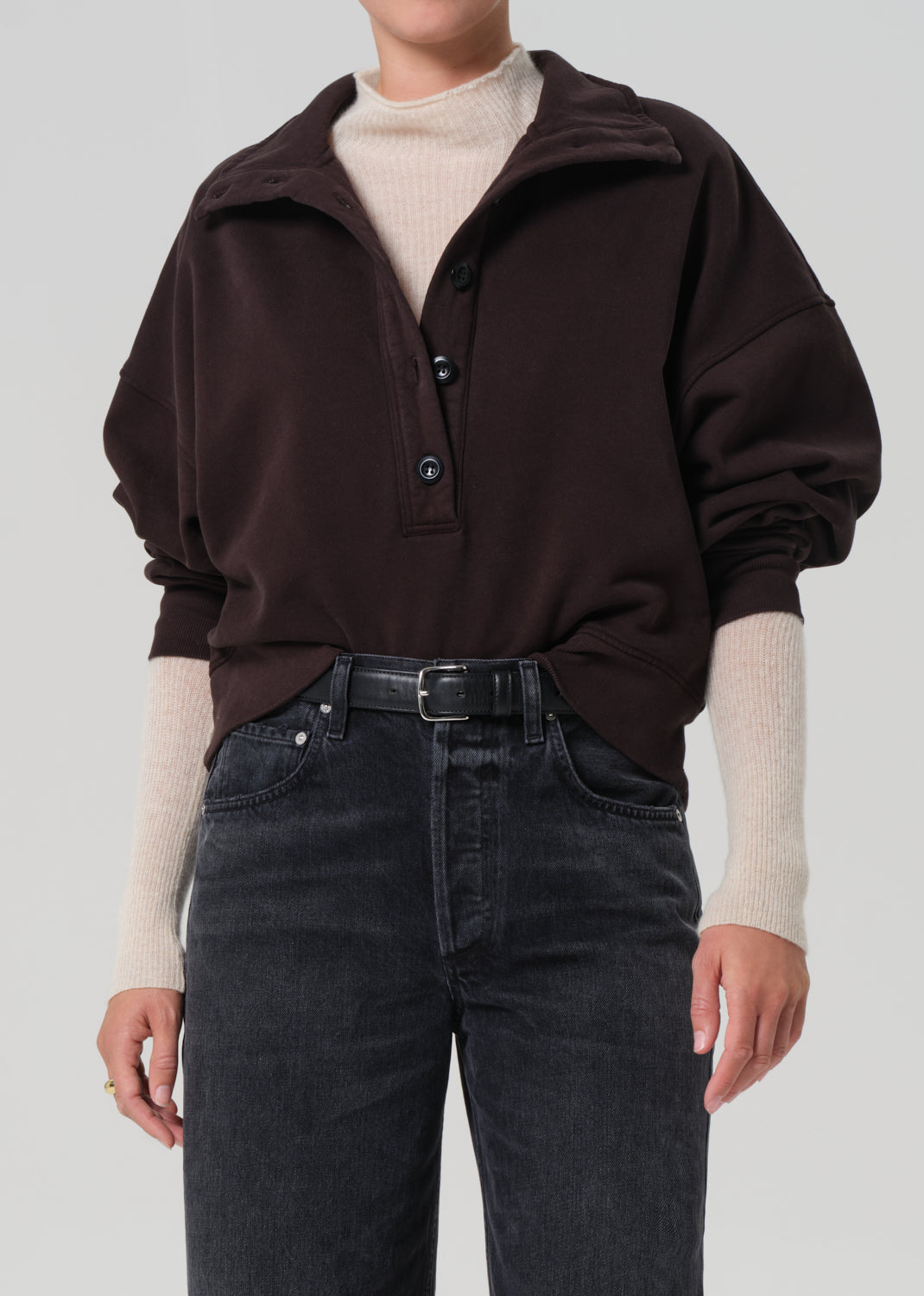 Mirelle Funnel Neck in Chocolate – Citizens of Humanity