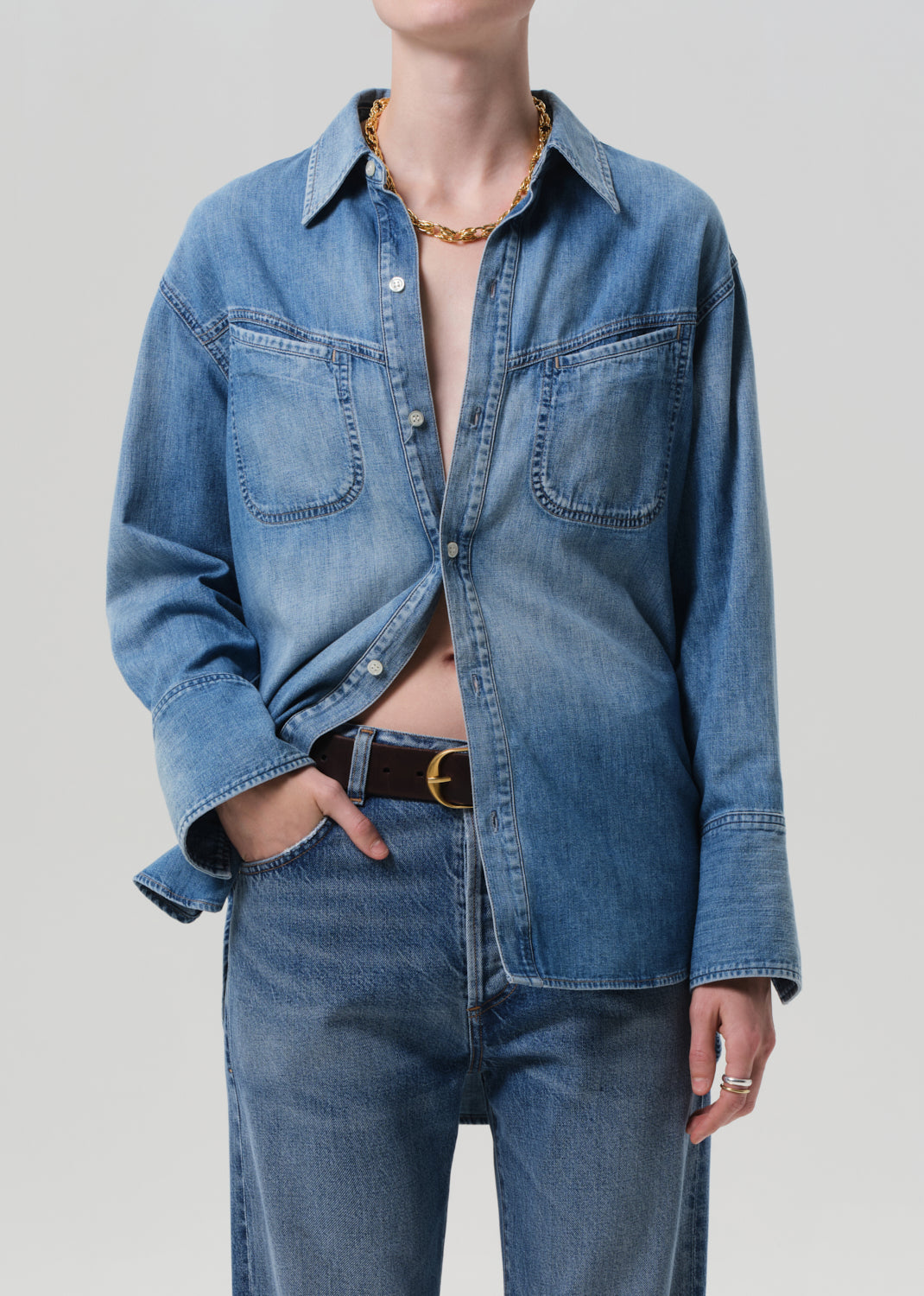 Solene Shirt in Loire – Citizens of Humanity - Main Image