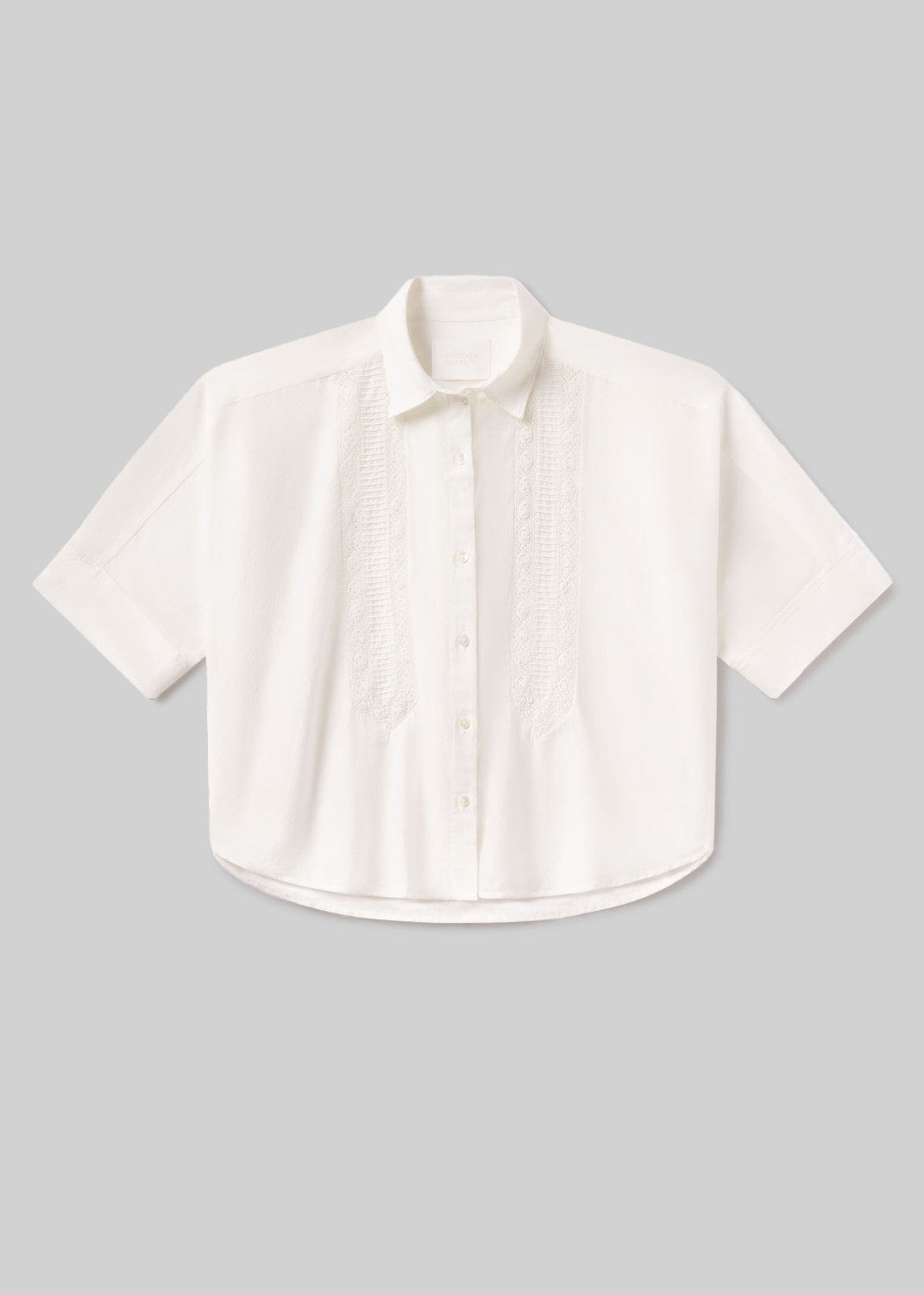 Claire Shirt With Lace in White