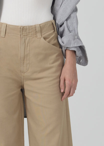 Paloma Utility Trouser in Khaki Classic detail