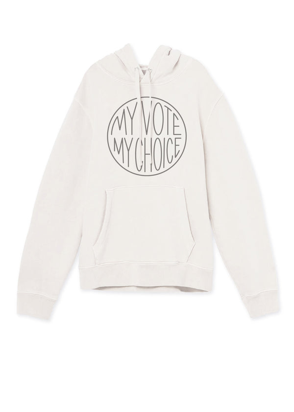 I Am A Voter Hoodie in Cream front