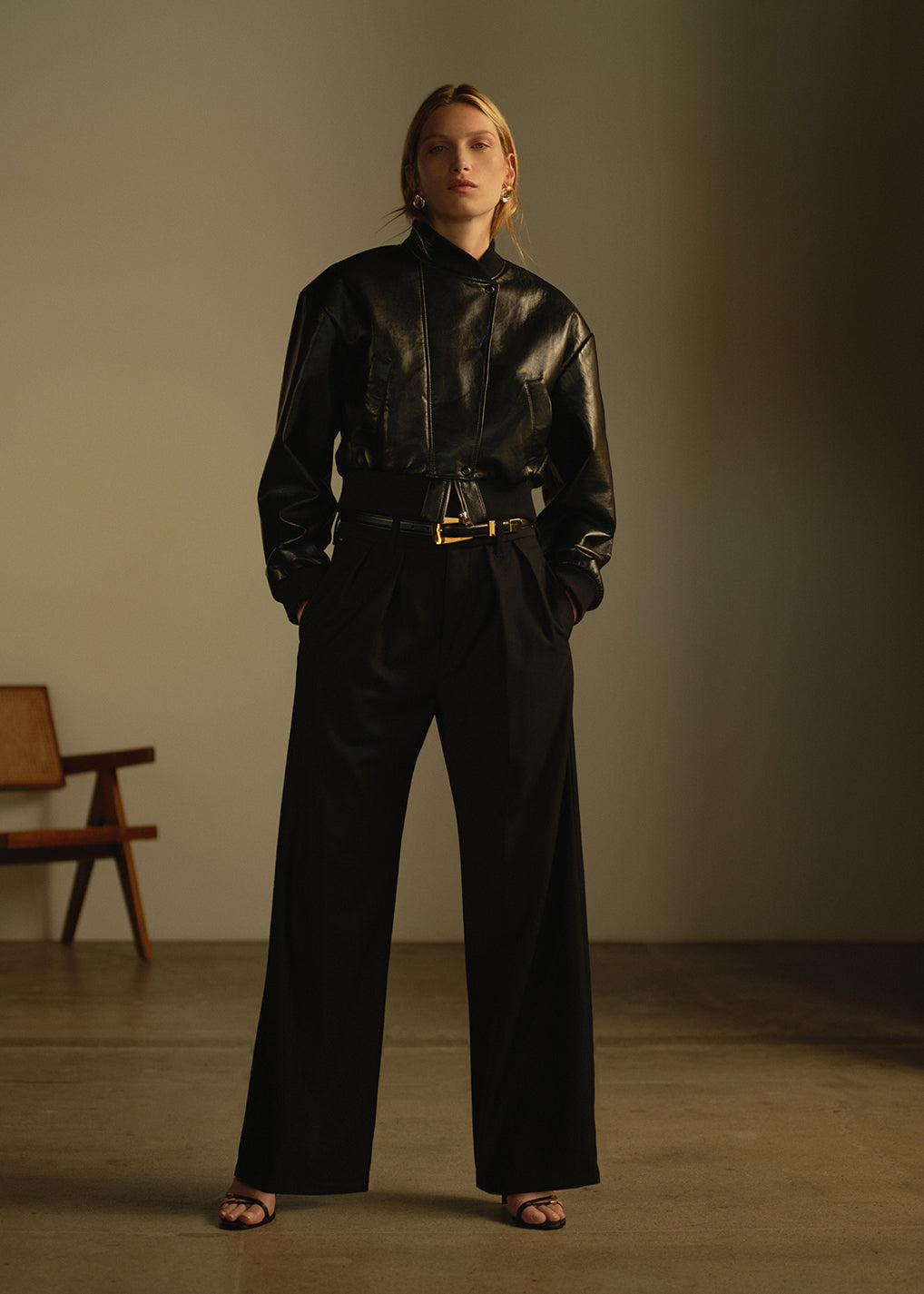 INES_TROUSER_BLACK_CAMILLE_MOTO_JACKET_BLACK_LACE_TRIMMED_CAMI_BLACK