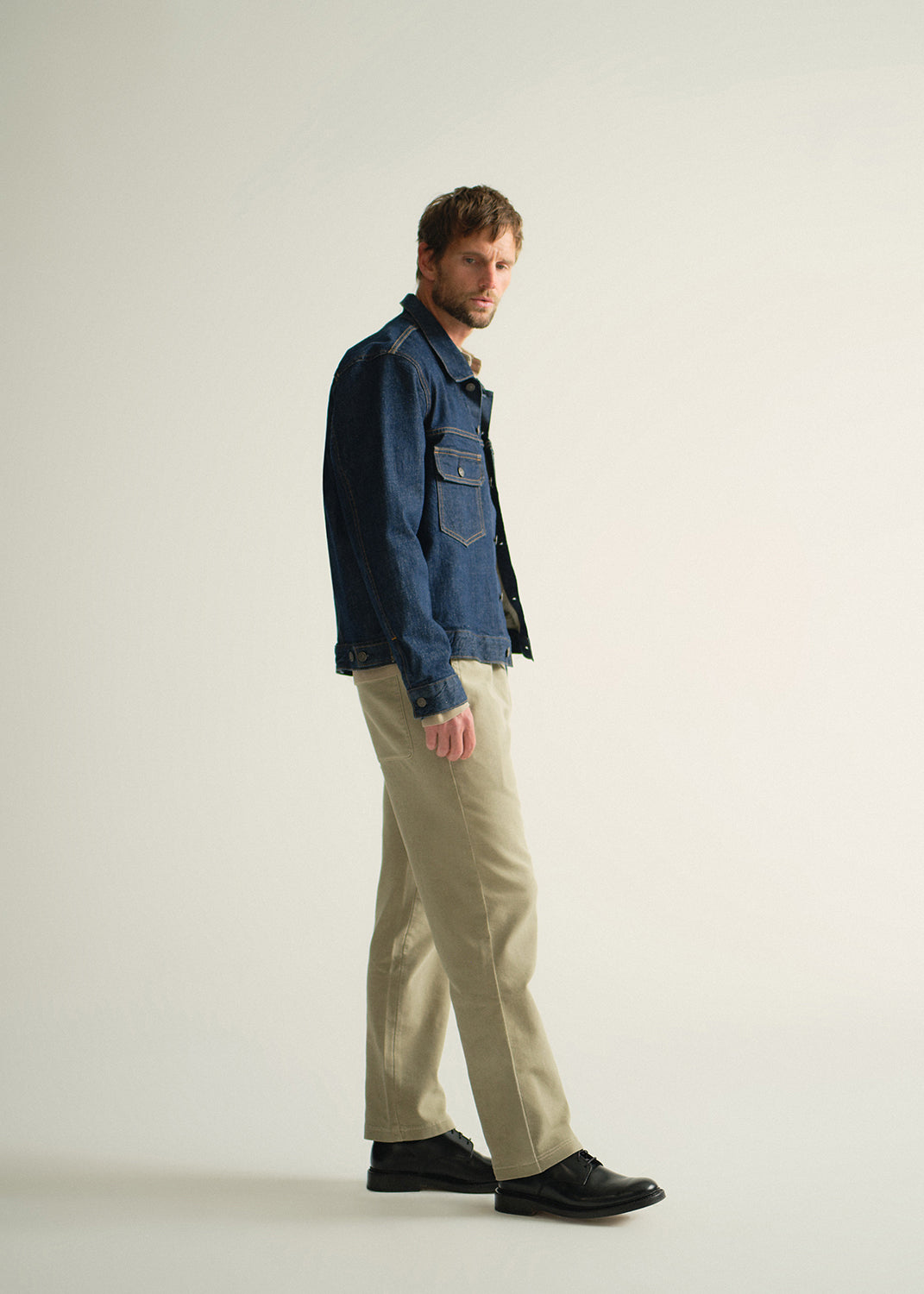 PULL_ON_PANT_VINTAGE_STONE_BOX_DENIM_JACKET_CROSSHATCH_RUGBY_POLO_ECRU_EVERYDAY_TEE_INDIGO