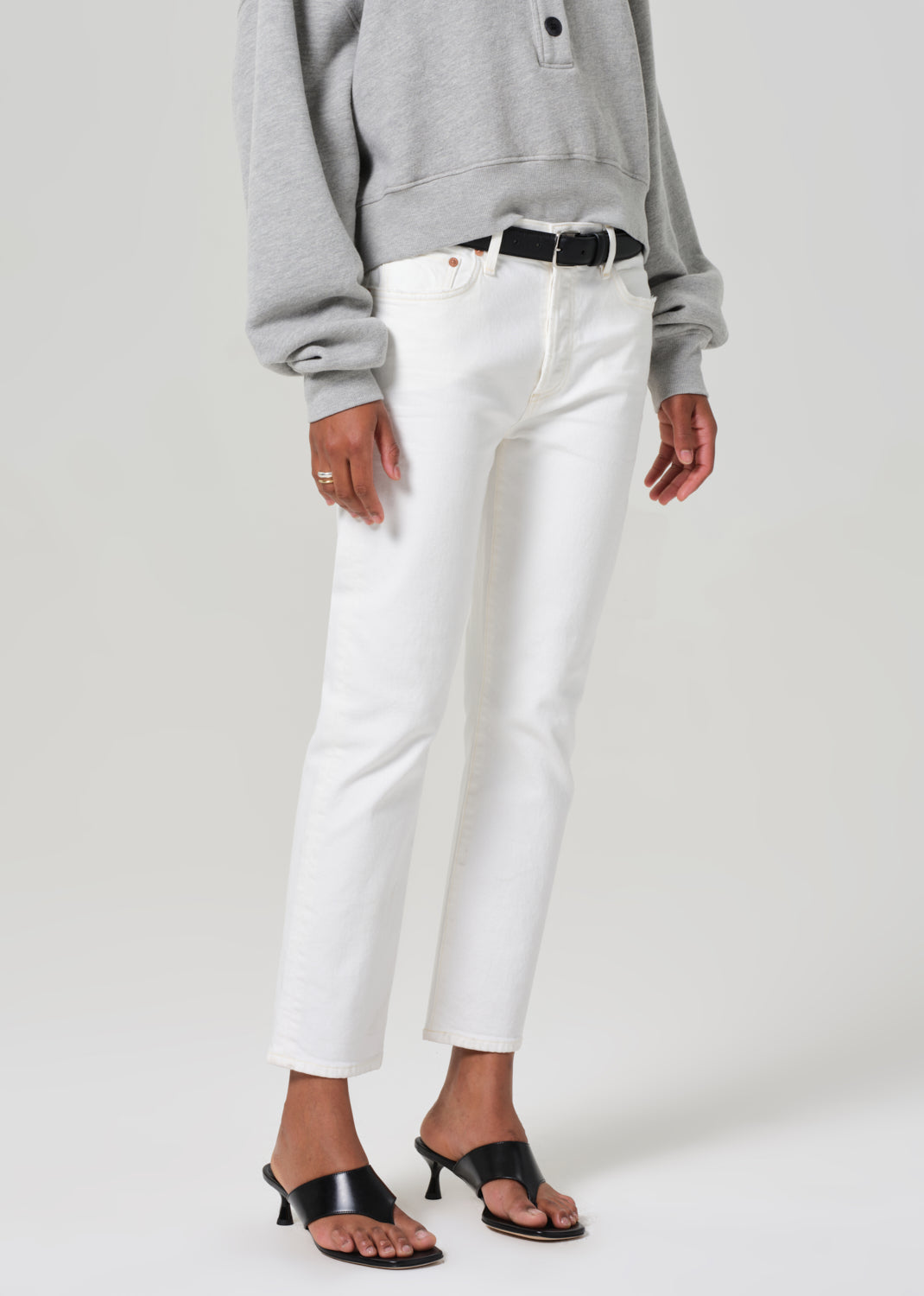 Citizens of Humanity Emerson Slim Boyfriend Jeans in Dollop White selling