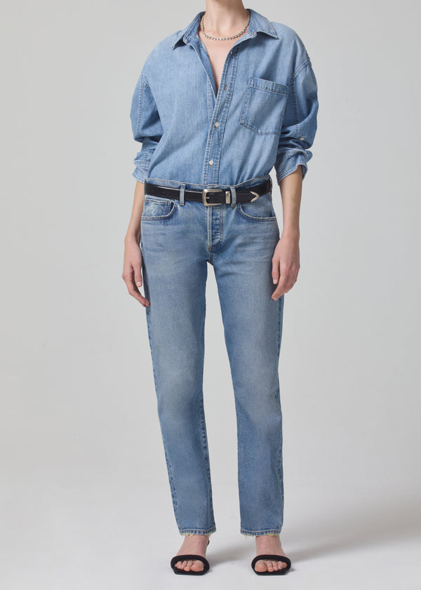 Emerson Mid Rise Relaxed 27" Jean in Fontana front
