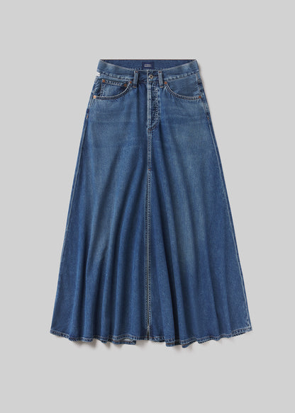 Fluid Maxi Skirt in Beacon flat