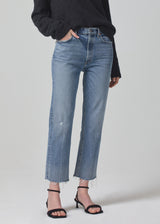 Daphne Crop High Rise Stovepipe Jean in Ascent front