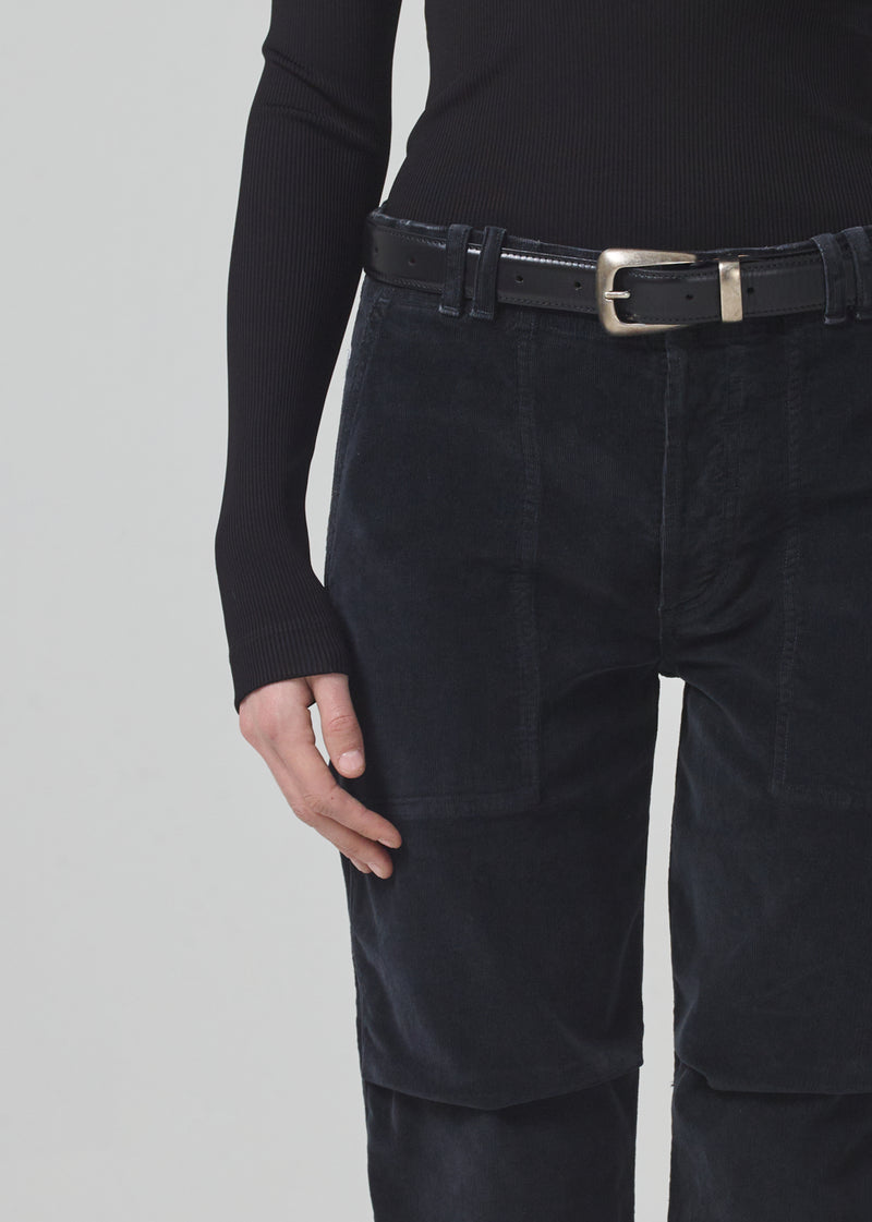 Agni Utility Trouser Corduroy in Washed Charcoal
