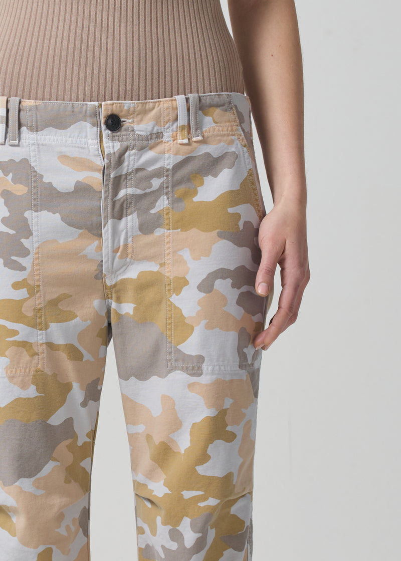 Agni Utility Trouser in Sunset Hideaway detail