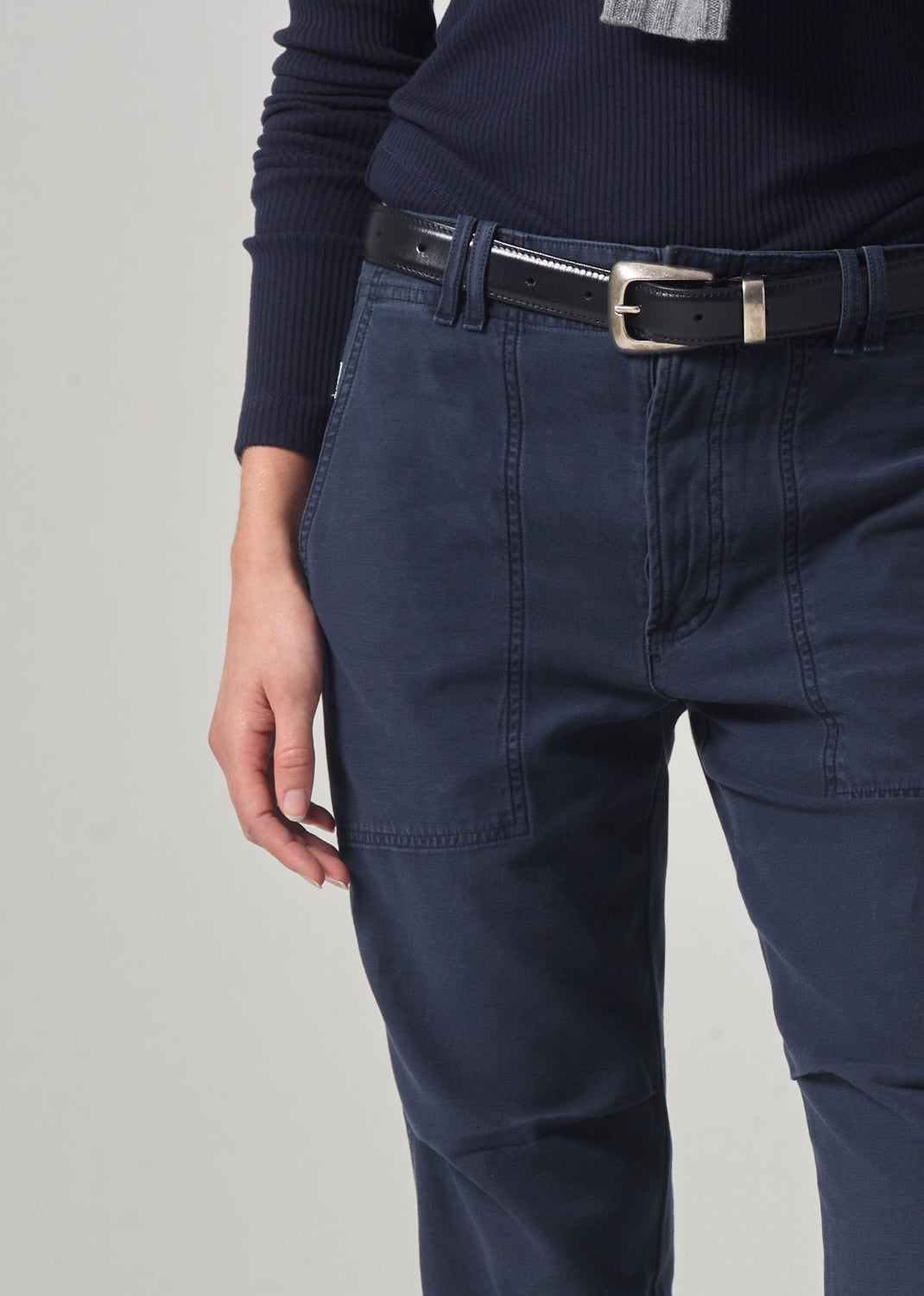 Agni Utility Trouser in Washed Marine