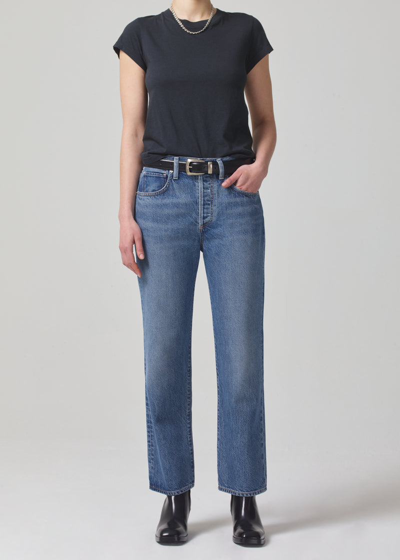 Emery Crop Relaxed Straight Jean in Siesta front