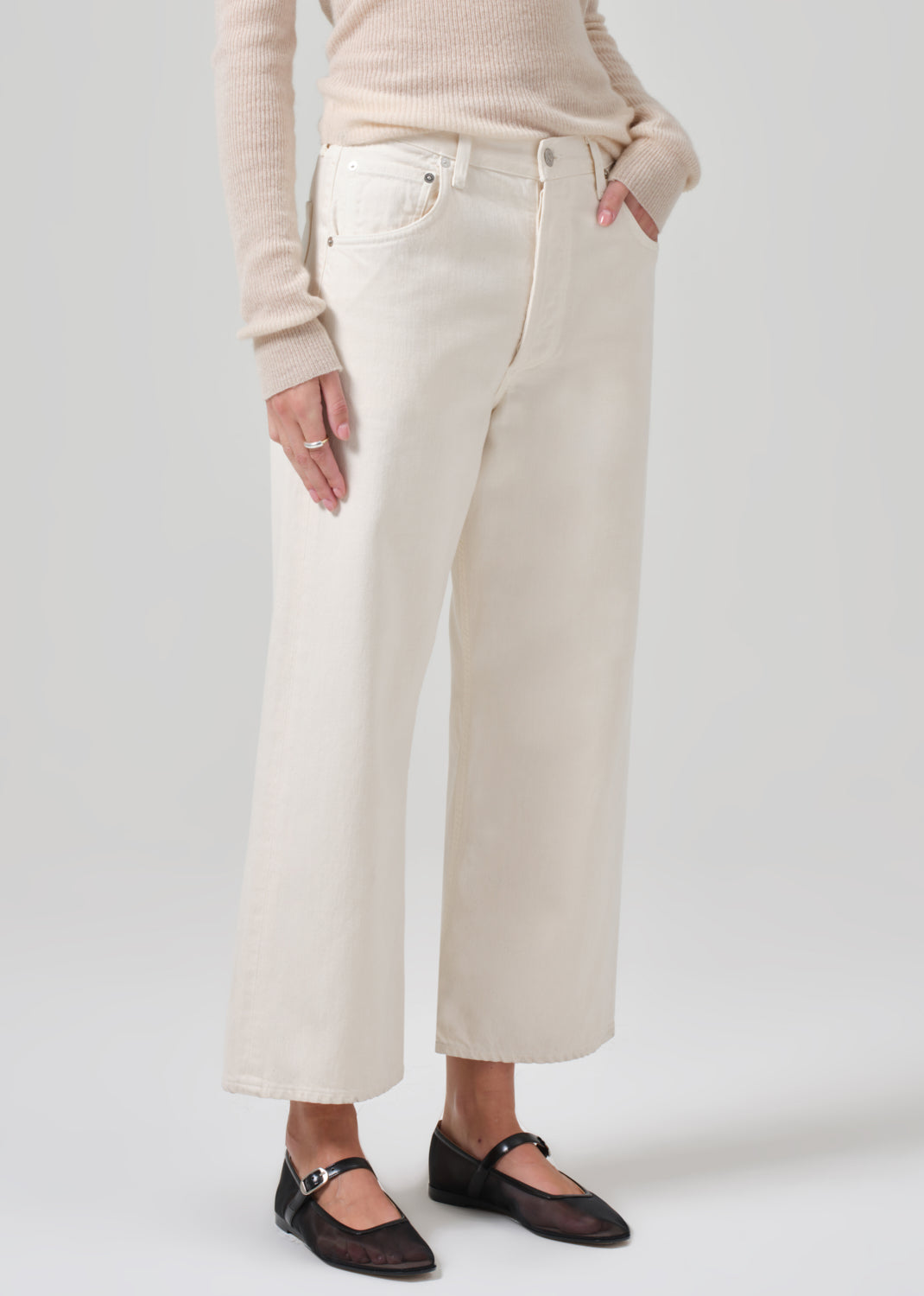 Gaucho Vintage Wide Leg in Marzipan close front