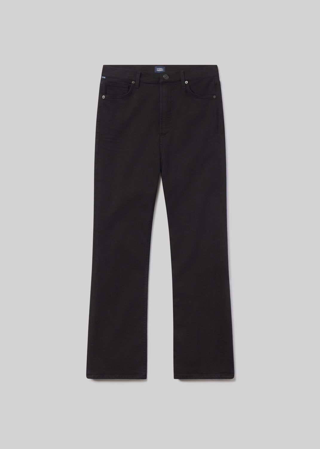 Isola Mid Rise Cropped Boot in Plush Black flat