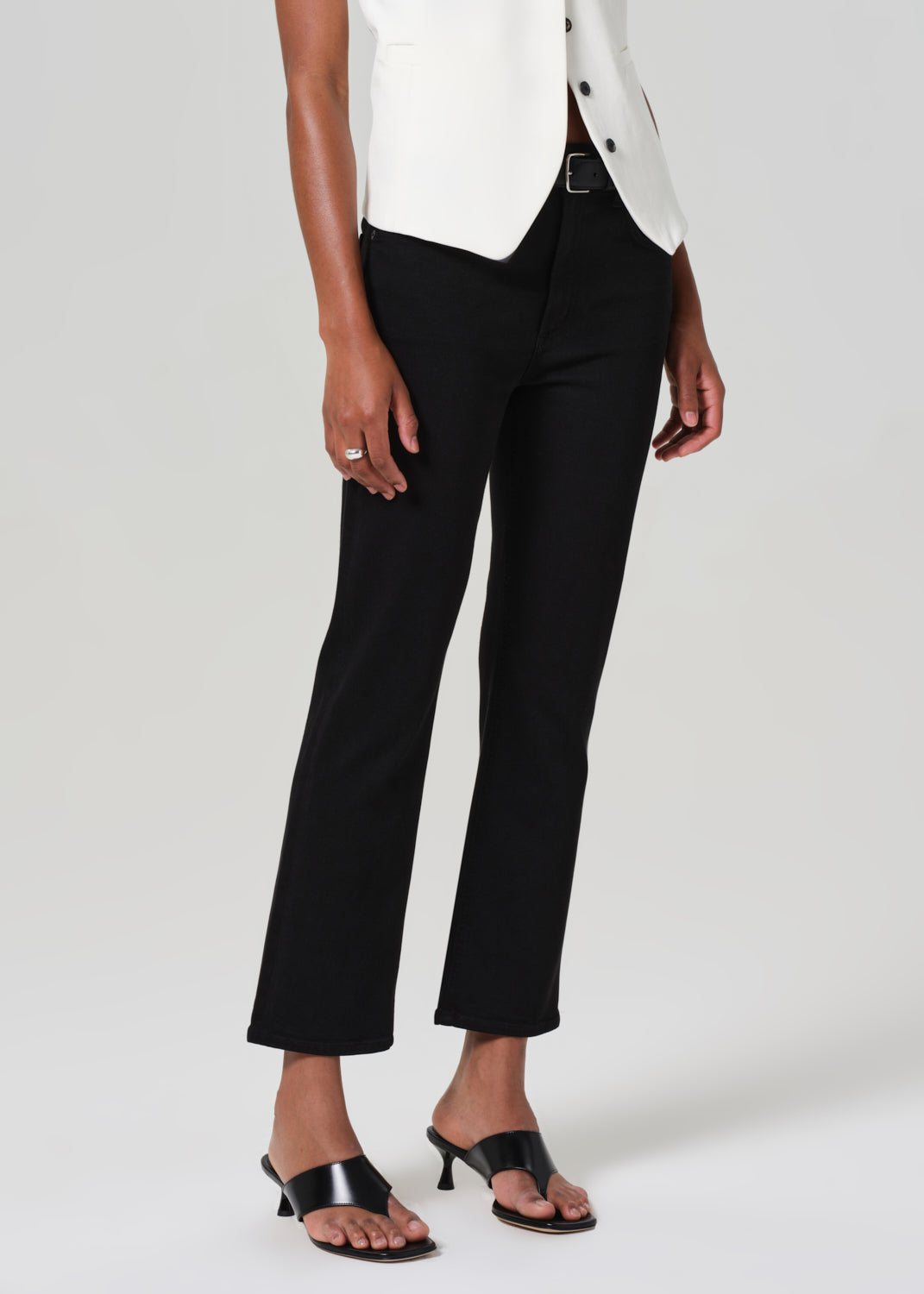 Isola Cropped Bootcut- Plush Black
