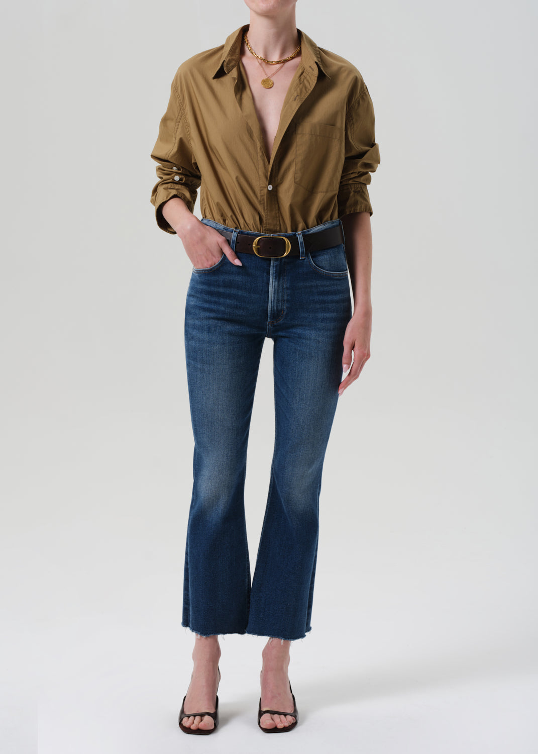 Isola Mid Rise Cropped Boot in Ambry front