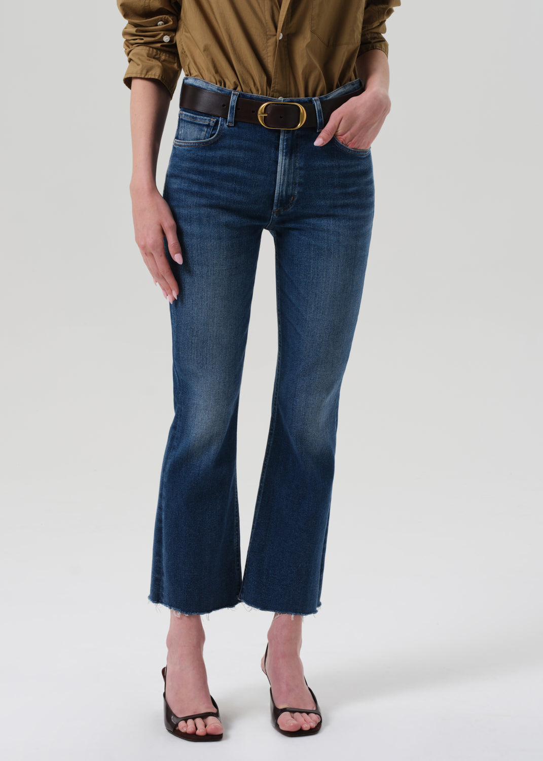 Isola Mid Rise Cropped Boot in Ambry front