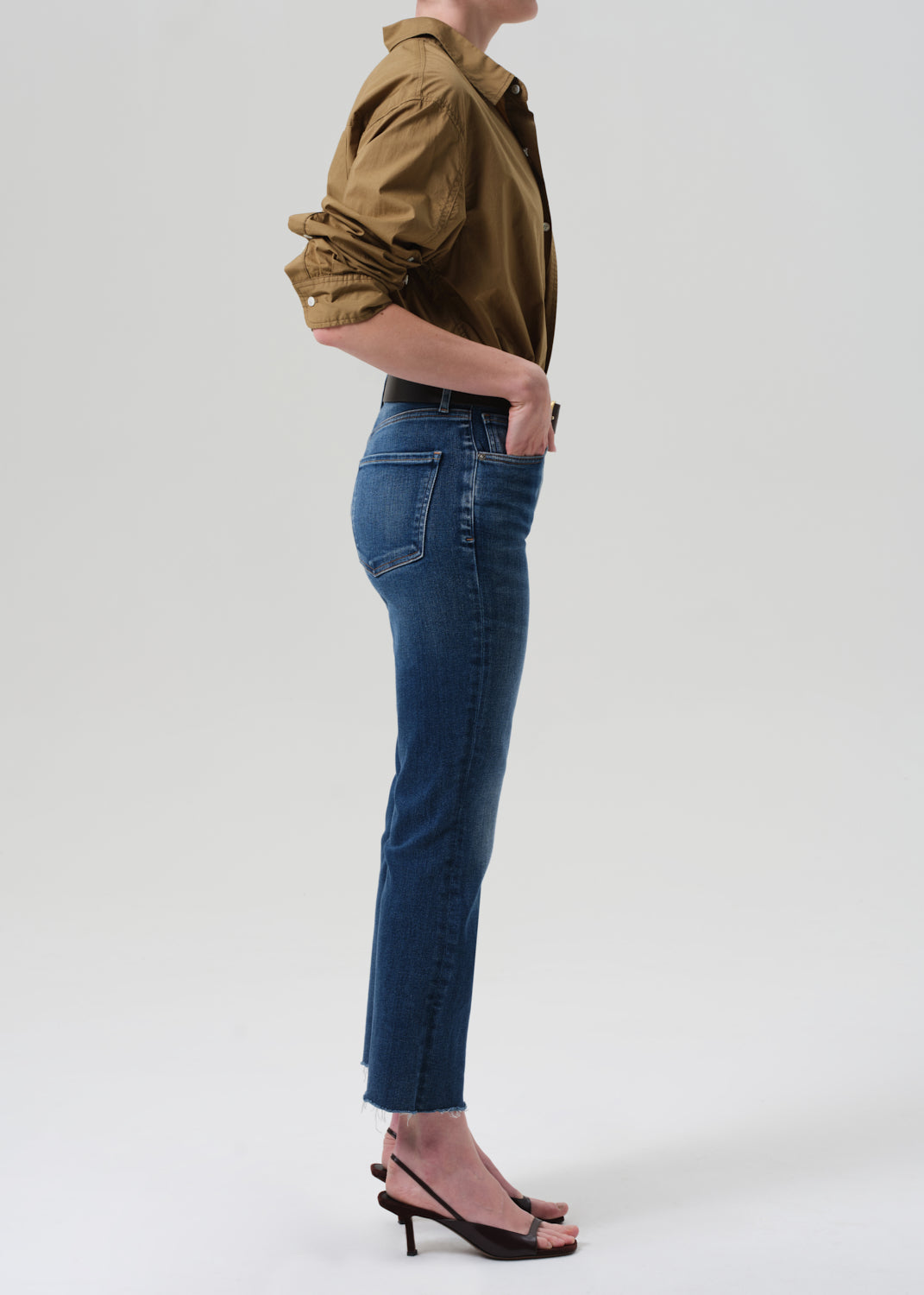 Isola Mid Rise Cropped Boot in Ambry side