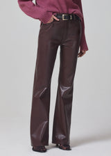 Lilah High Rise Bootcut 30" Recycled Leather in Chocolate Torte