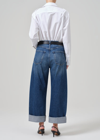Ayla Baggy Cuffed Crop in Claremont