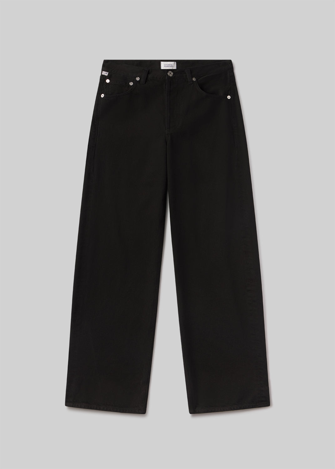 Ayla Baggy in Solid Black flat