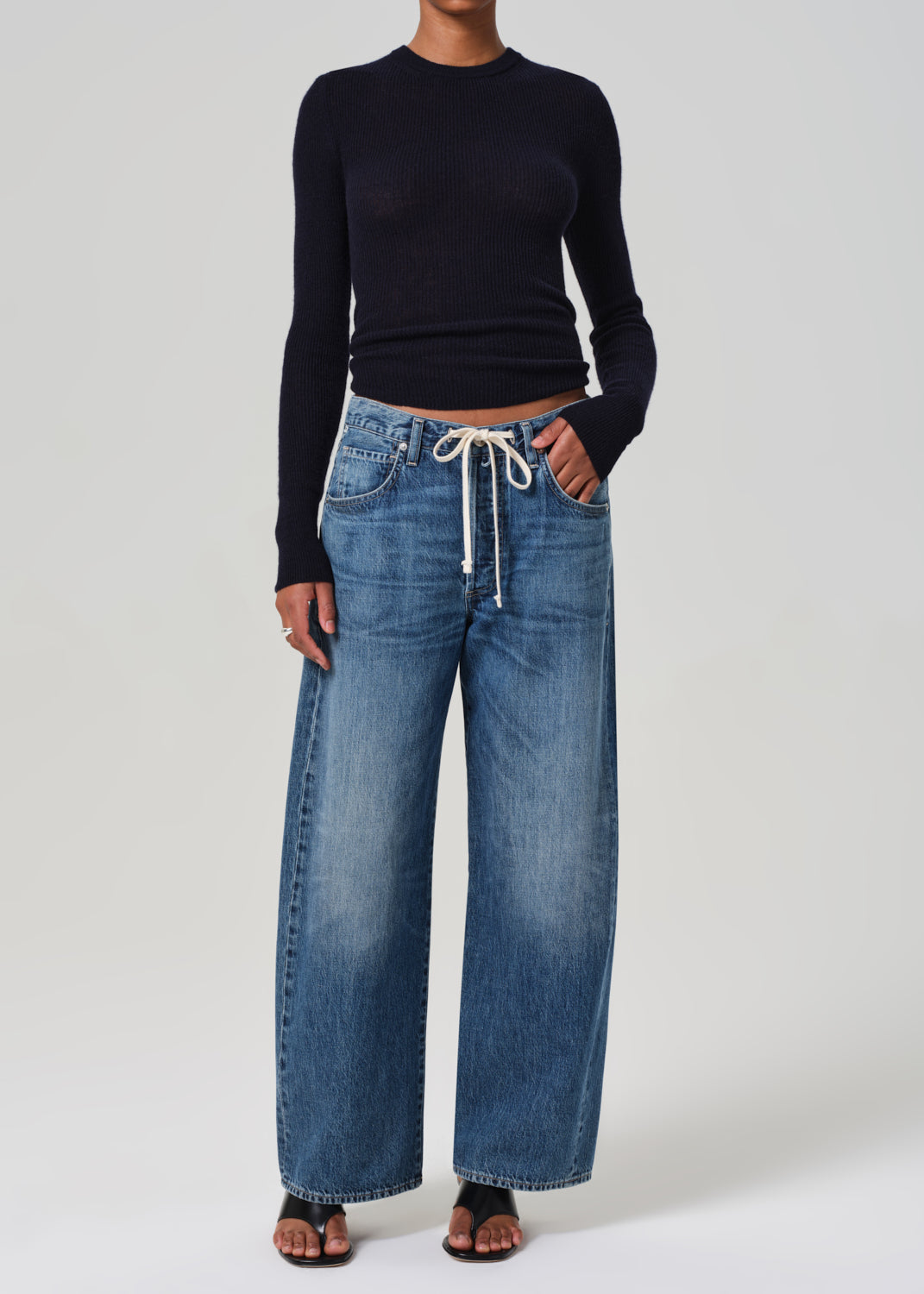 Brynn Drawstring Pant - Black