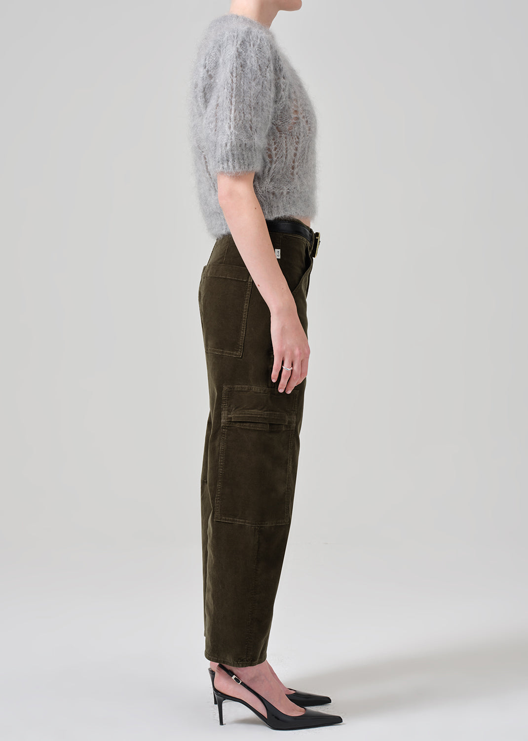 Marcelle Low Slung Easy Cargo Corduroy in Costes side