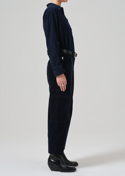 Marcelle Low Slung Easy Cargo Corduroy in Navy SIDE