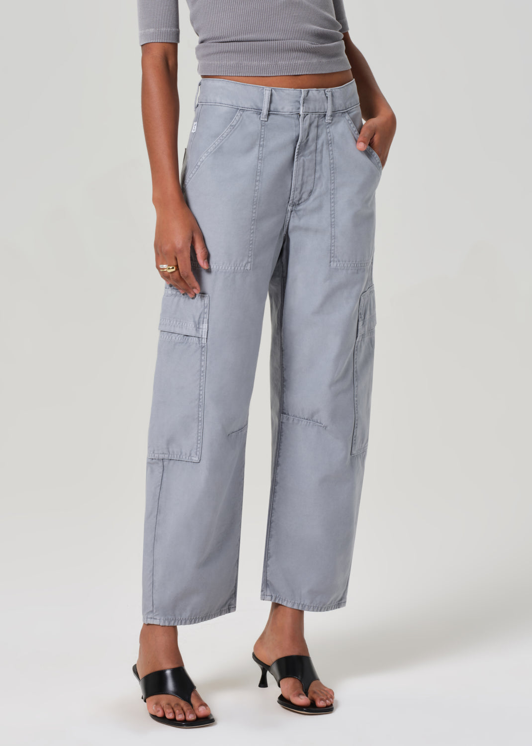 Marcelle Low Slung Cargo Sateen - Burnished Quartz