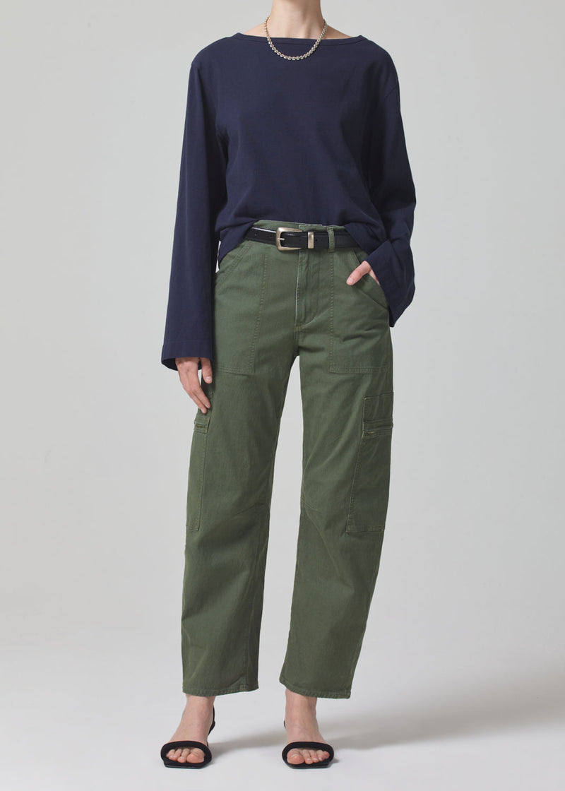 Marcelle Low Slung Easy Cargo Pant in Surplus front