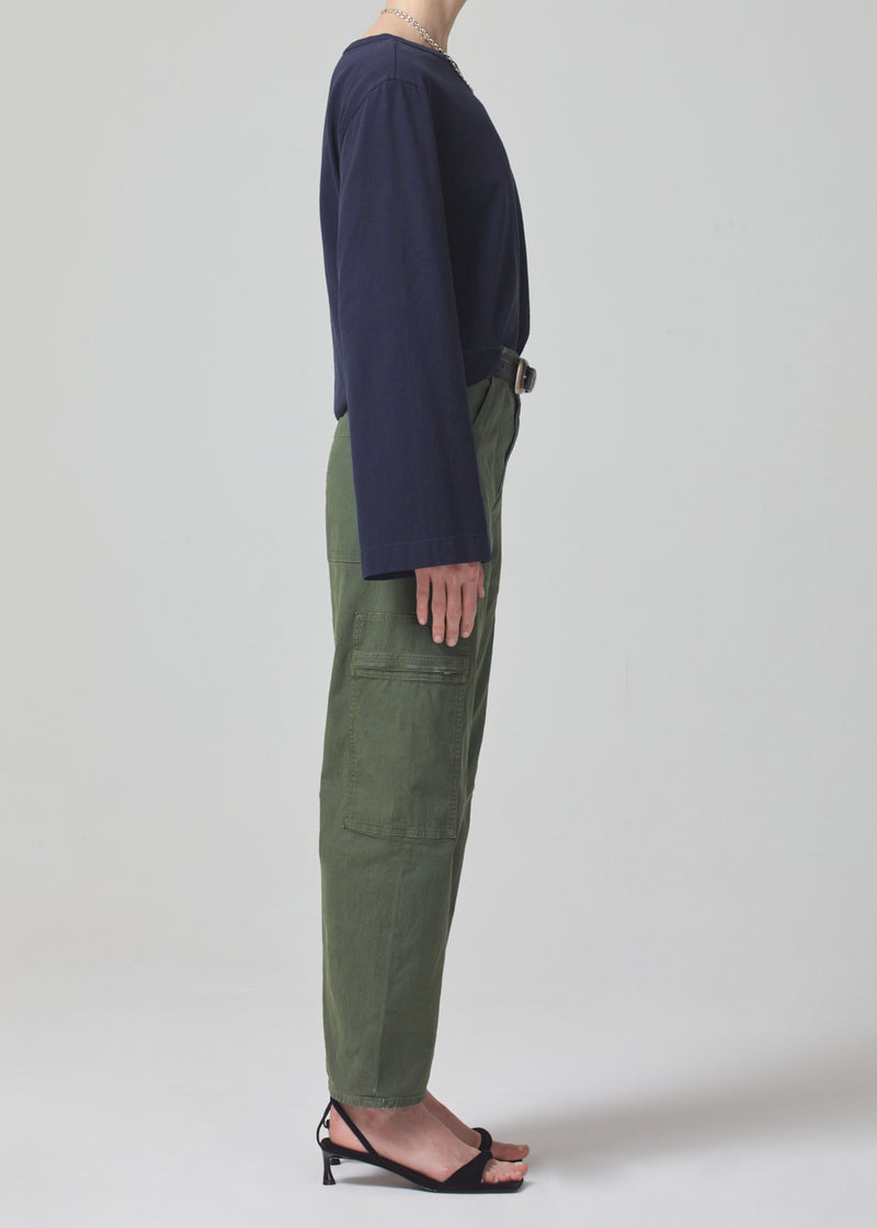 Marcelle Low Slung Easy Cargo Pant in Surplus side