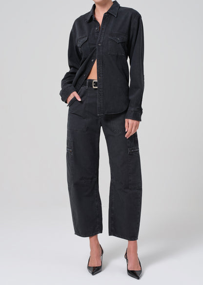 Marcelle Low Slung Easy Cargo in Washed Black front