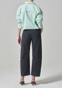 Marcelle Low Slung Cargo Sateen in Cadet