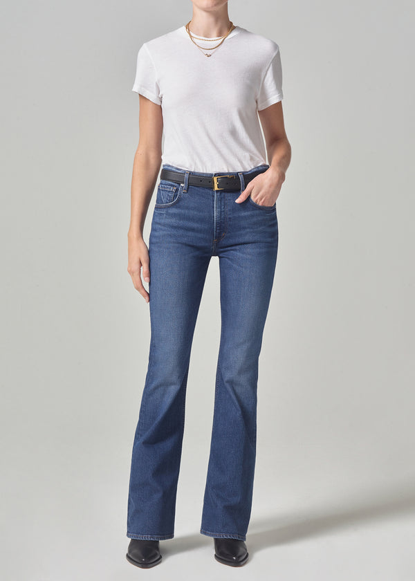 ESPRIT - Mid-rise retro flared jeans at our Online Shop