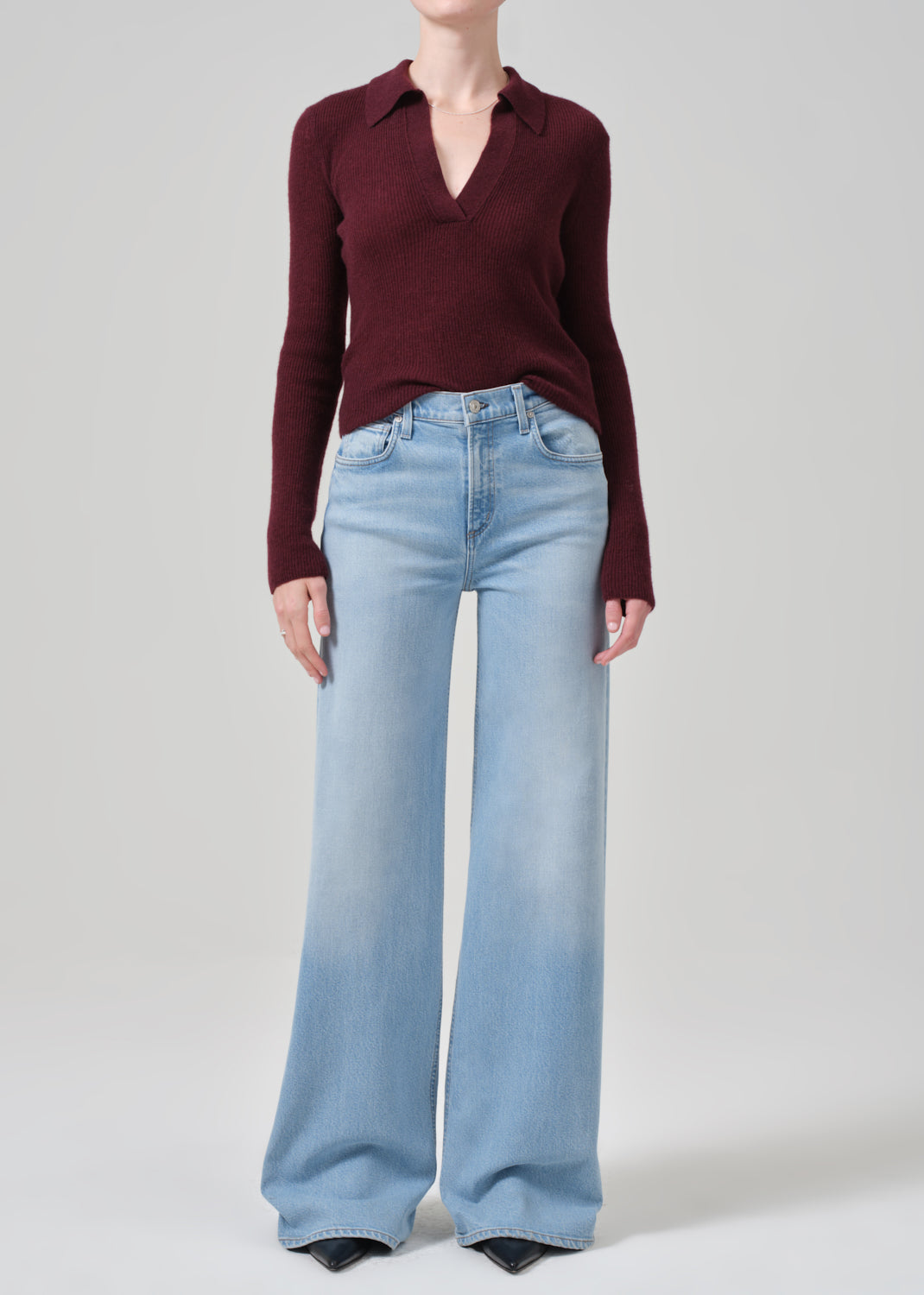 Citizens buy of Humanity Tailyn Mid Rise Flare Jeans in Washed Out