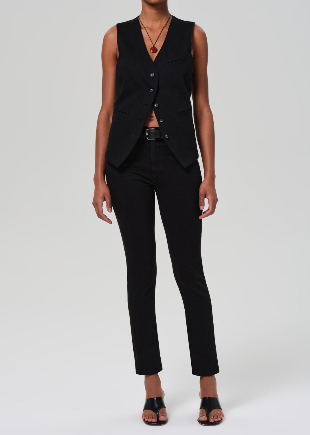 Sloane Skinny in Plush Black front