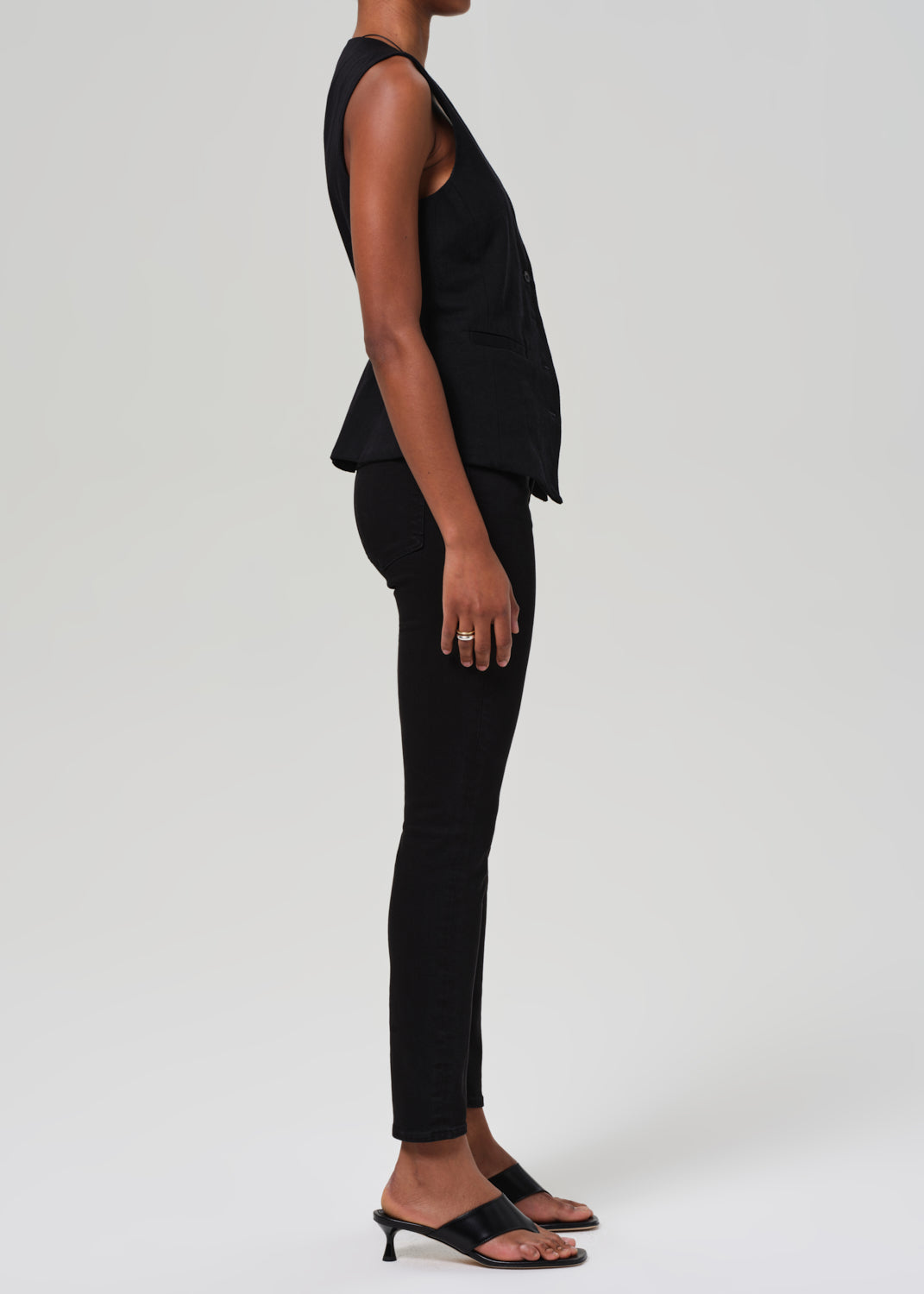 Sloane Skinny in Plush Black side