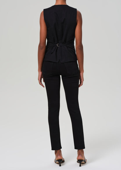 Sloane Skinny in Plush Black back