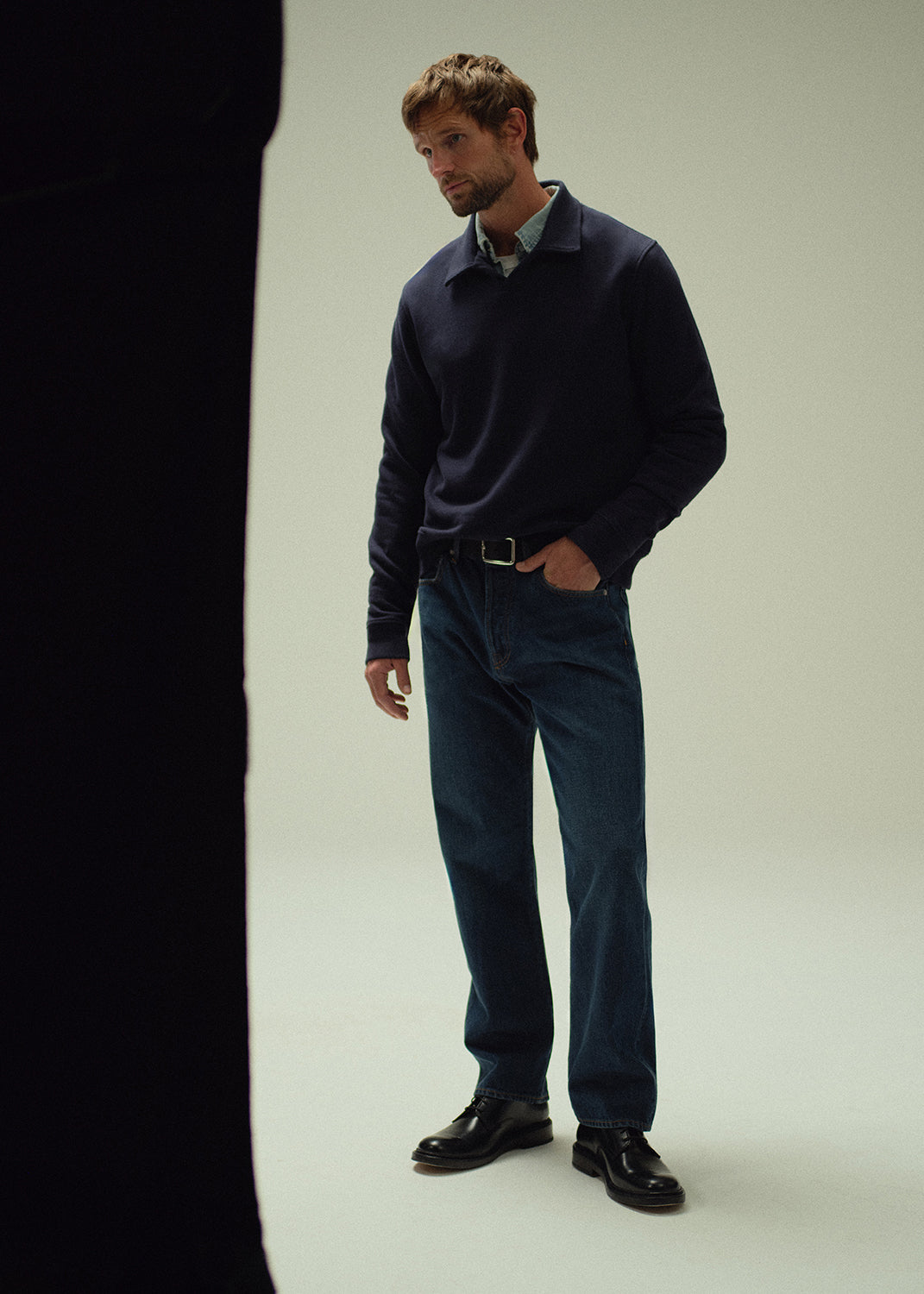BEAU_VINTAGE_DARK_RUGBY_PULLOVER_NAVY_WESTERN_SHIRT_OREN_EVERYDAY_TEE_WHITE