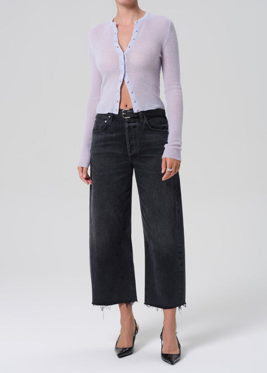 Ayla Raw Hem Crop in Bronson
