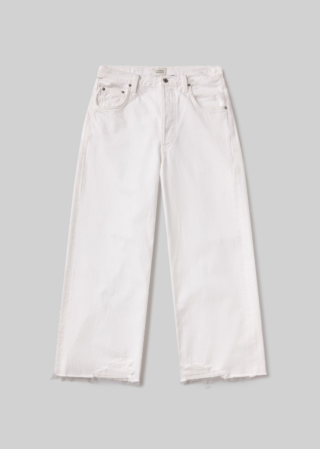 Ayla Raw Hem Crop in Harlow flat