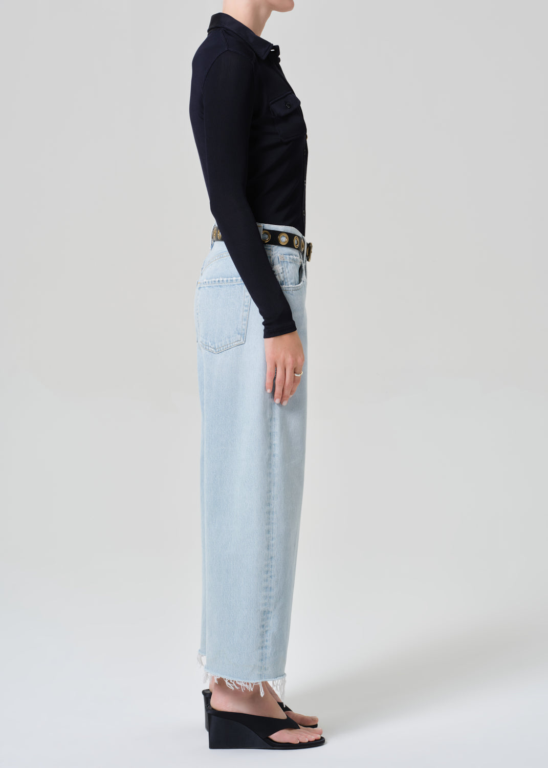 Ayla Raw Hem Crop in Sailor – Citizens of Humanity