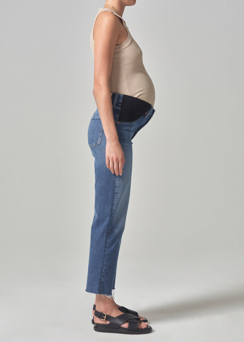 Florence Wide Straight Maternity in Blue Lotus